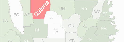 Claiborne County Map