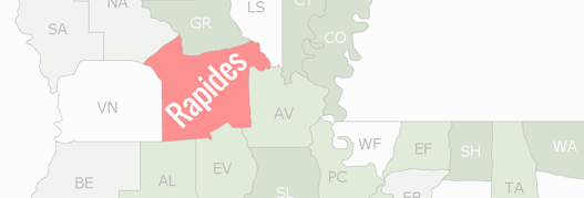Rapides County Map
