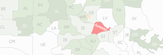 Ascension County Map