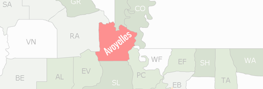 Avoyelles County Map