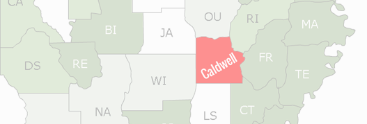 Caldwell County Map