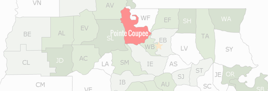 Pointe Coupee County Map