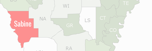 Sabine County Map