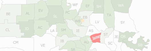St. James County Map