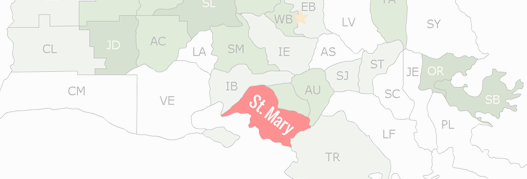 St. Mary County Map