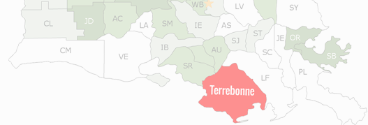 Terrebonne County Map
