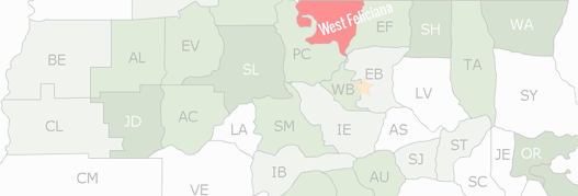 West Feliciana County Map